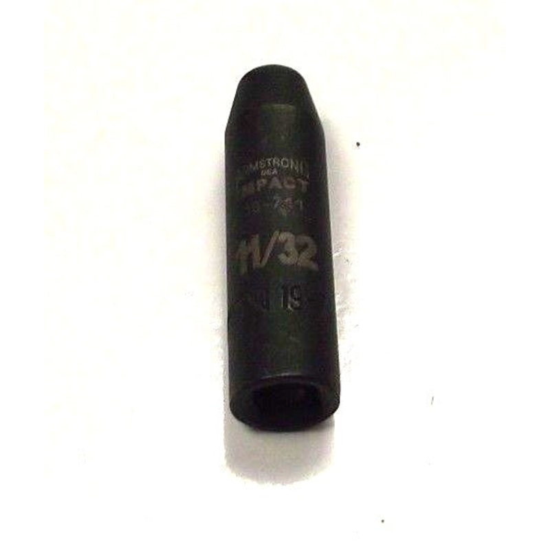 Armstrong 11/32" 3/8" Drive Deep Impact Socket 6pt. USA 19-710