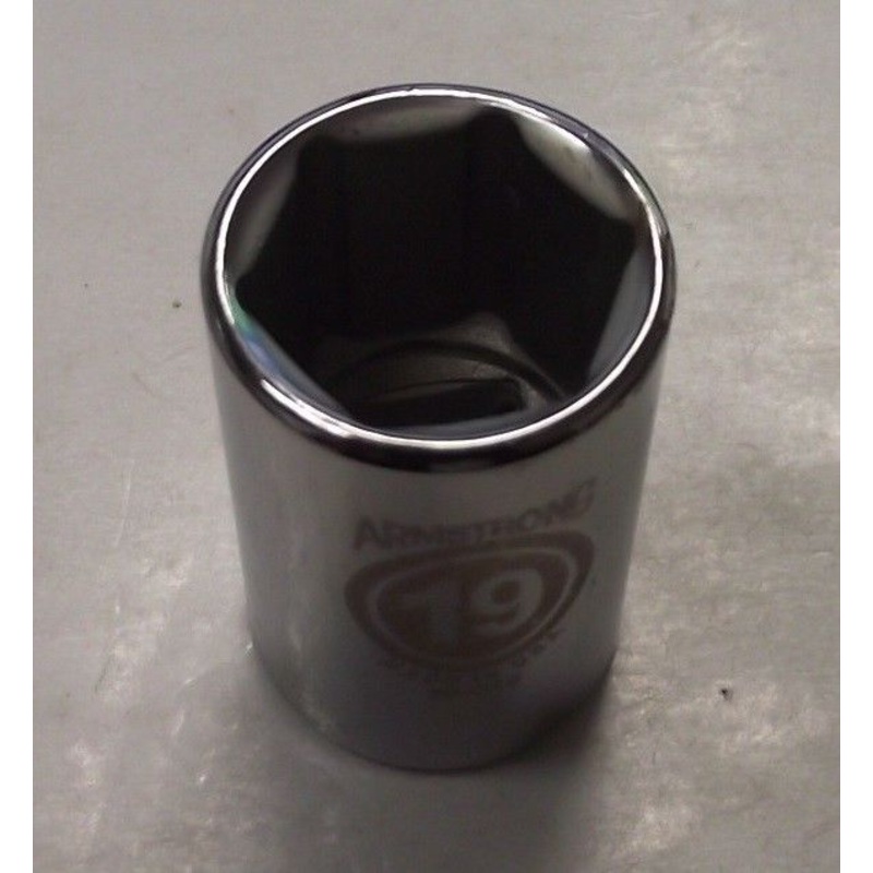 Armstrong 39-019 1/2" Drive 19mm 6pt. Socket USA