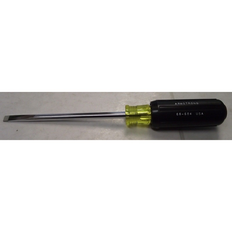 Armstrong 66-504 5/16 x 6" Round Shank Slotted Screwdriver with Cushion Grip USA
