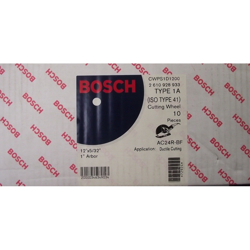 Bosch CWPS1D1200 12x5/32x1 Type 1 HS Portable Cutting Whee l0 Pack