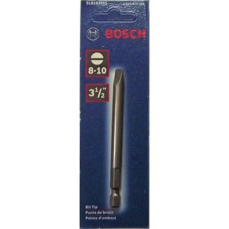 Bosch SL8103501 3-1/2 in. #8 - 10 Slotted Gray Insert Screw Bit USA