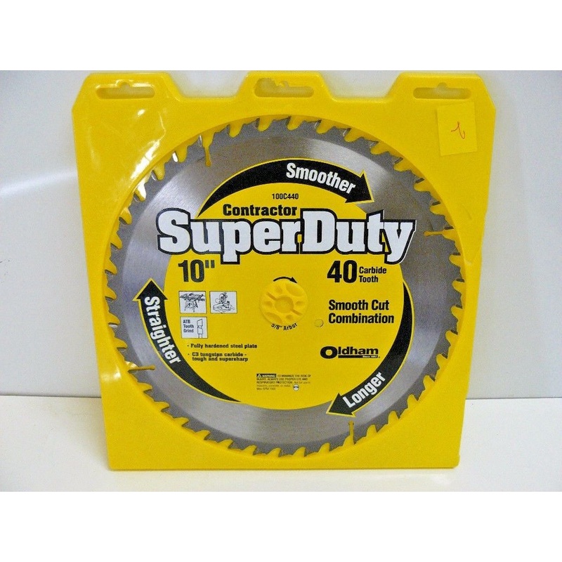 Oldham 100C440 10" x 40 Tooth Smooth Cut Combination Carbide Blade