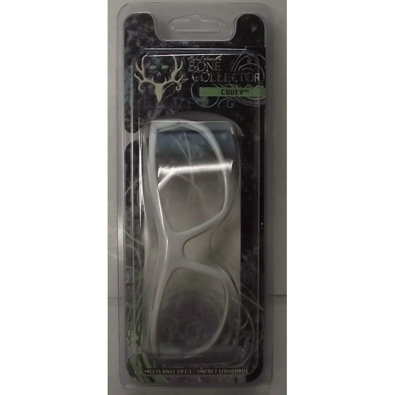 Radians Bone Collector BCCVW0-10CV Shooting Glasses Clear Lens White