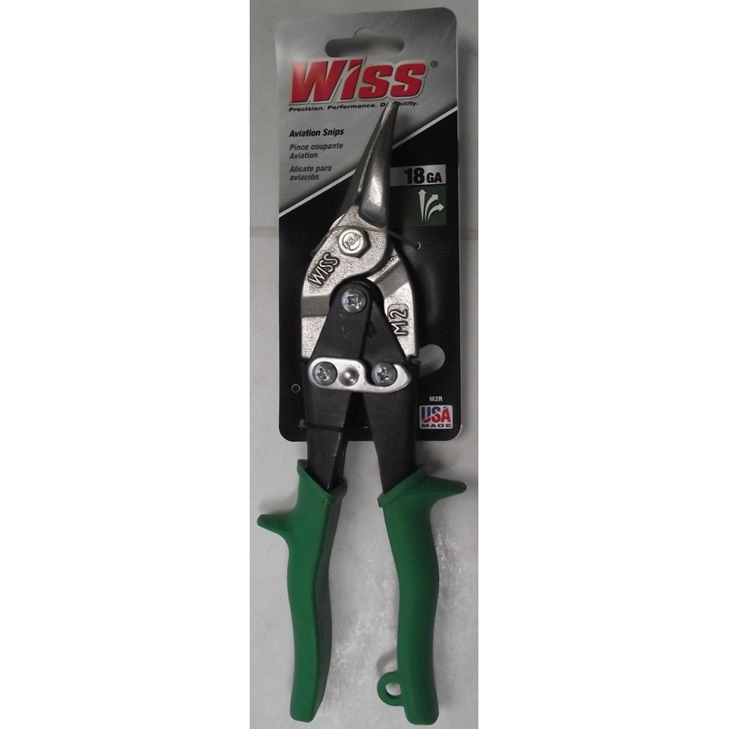Wiss M2R 9-3/4" Snips Cuts Straight To Right USA