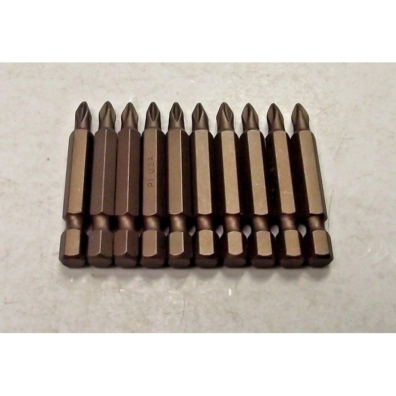 Bosch 9916401 #1 x 2" Gold Rib Phillips Screw Bit Tips 10PCS USA
