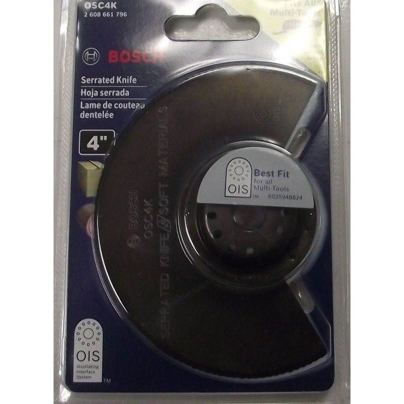 Bosch OSC4K 4" HCS Serrated Knife Segmented Blade Swiss