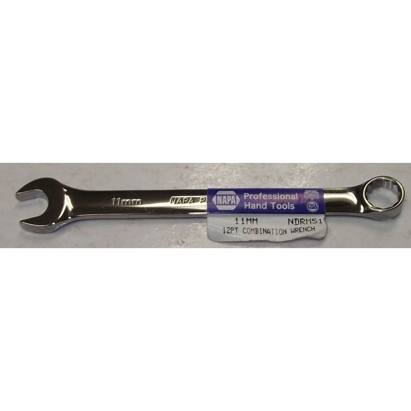 Napa NDRM51 Metric 11mm Full Polish Professional Combo Wrench USA 12PT.