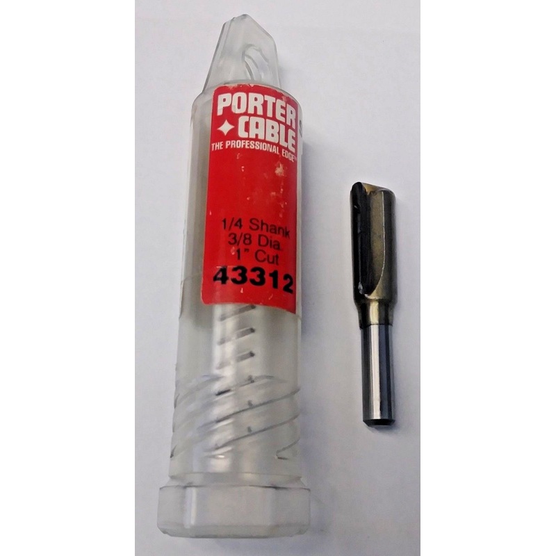 Porter Cable 43312 3/8" Straight Double Flute - Plunge Cutting Router Bit USA