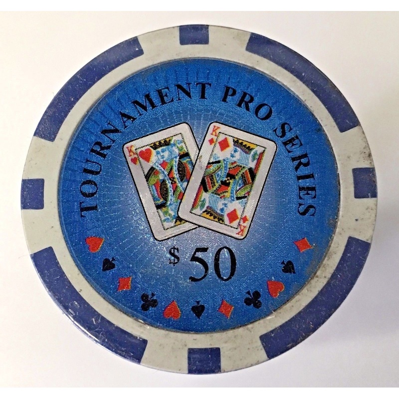 RDR XD-23 Casino Poker Chips 11.25 G Blue Tournament Pro Series 50pcs 50$