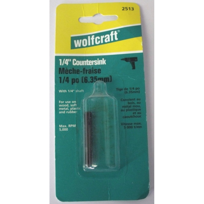 Wolfcraft 2513 1/4" Countersink Made in Germany