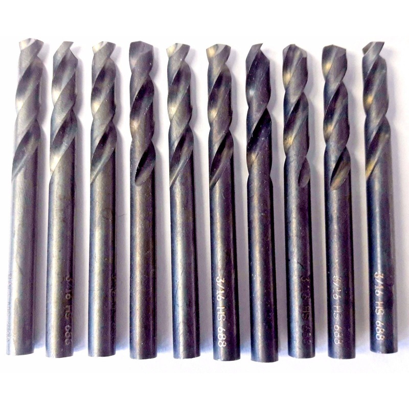 Bosch 2610951422 Fractional Stubby 3/16" Black Oxide Drill Bits 10pcs.