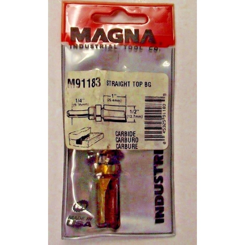 Magna Pattern Cutting 1/2" Carbide Straight Router Bit " Shank USA M91183