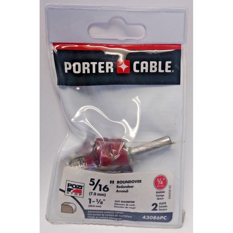 Porter Cable 43086PC 5/16" Roundover Router Bit Carbide Tipped 2 Flute