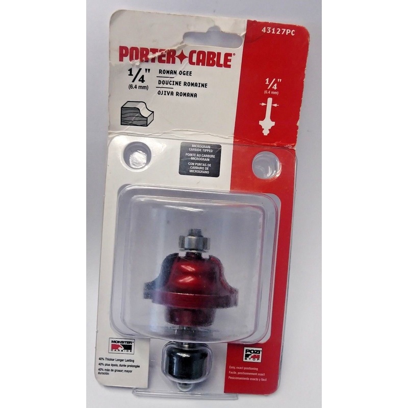 Porter Cable 43127PC 1/4" Roman Ogee Carbide Tipped Router Bit 2 Flute USA