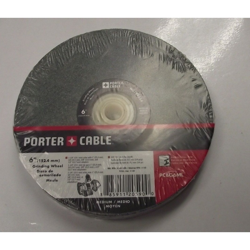 PORTER-CABLE PCBG6ML 6" x 3/4" x 1" Medium Bench Grinding Wheel