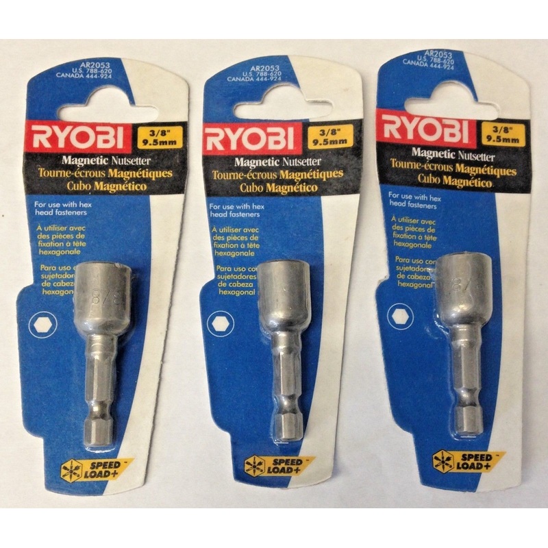 Ryobi AR2053 3/8" x 1-7/8" Magnetic Nutsetter 3PKS
