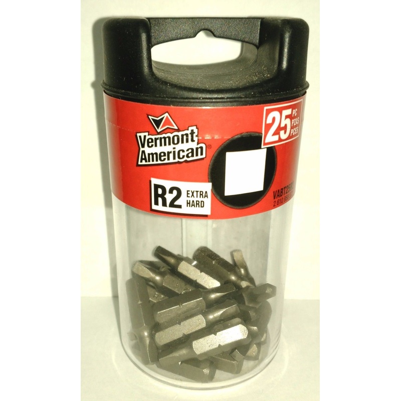 Vermont American VABT25R2 #2 Square Drive Screw Tips 25 Pack