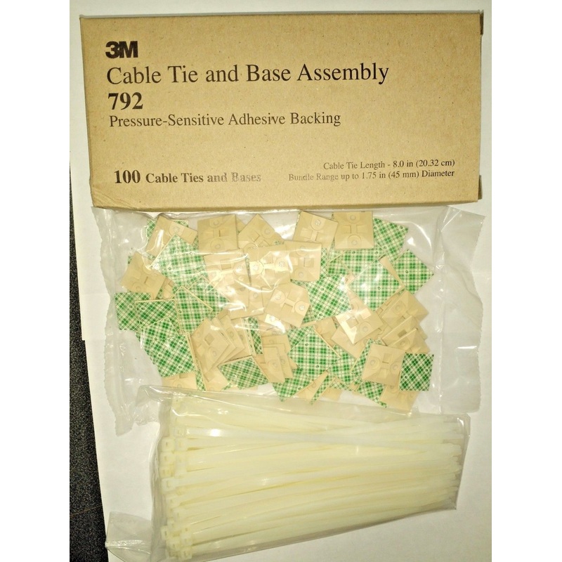 3M Cable Tie And Mounting Base Assembly #792 100 Pieces USA