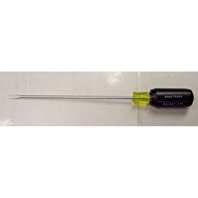 Armstrong 66-567 Straight Blade Screwdriver 3/16 x 8 Cushion Grip USA Made
