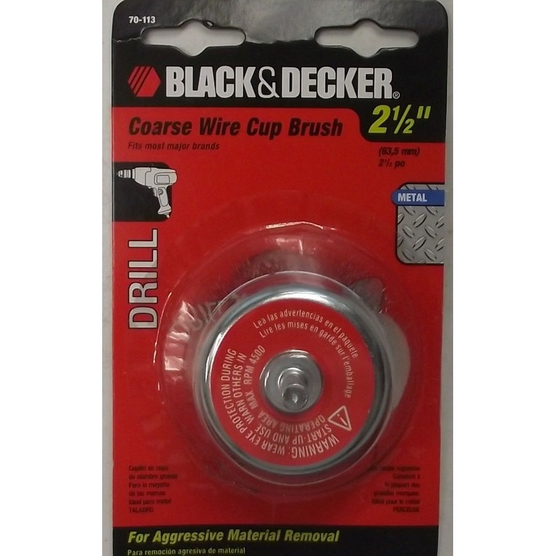 Black Decker 70-113 2-1/2" Coarse Wire Cup Brush