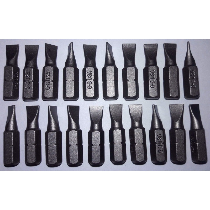 Bosch 1609420805 Slotted 6-8 x 1" Insert Screw Tips USA 20PCS