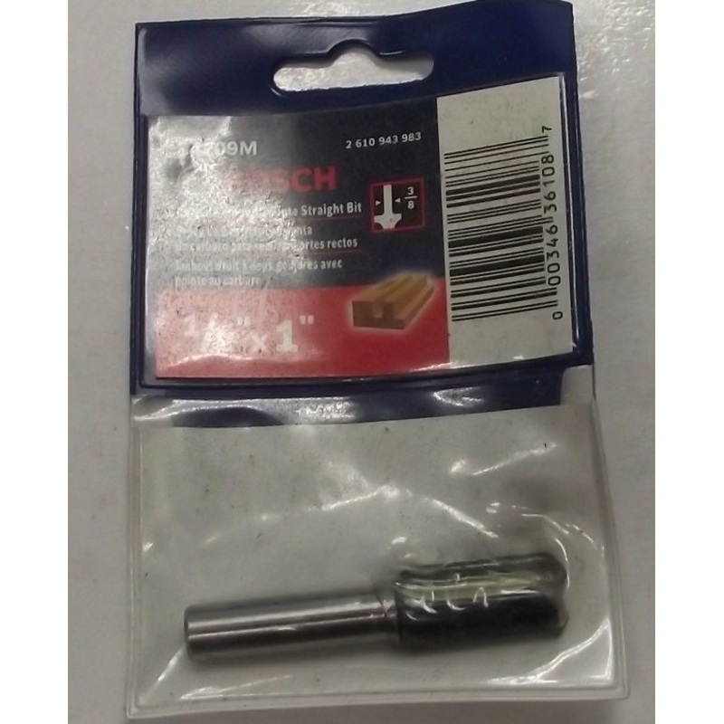 Bosch 84209M 1/2 x 1" Carbide Tipped Straight Router Bit 3/8 Shank