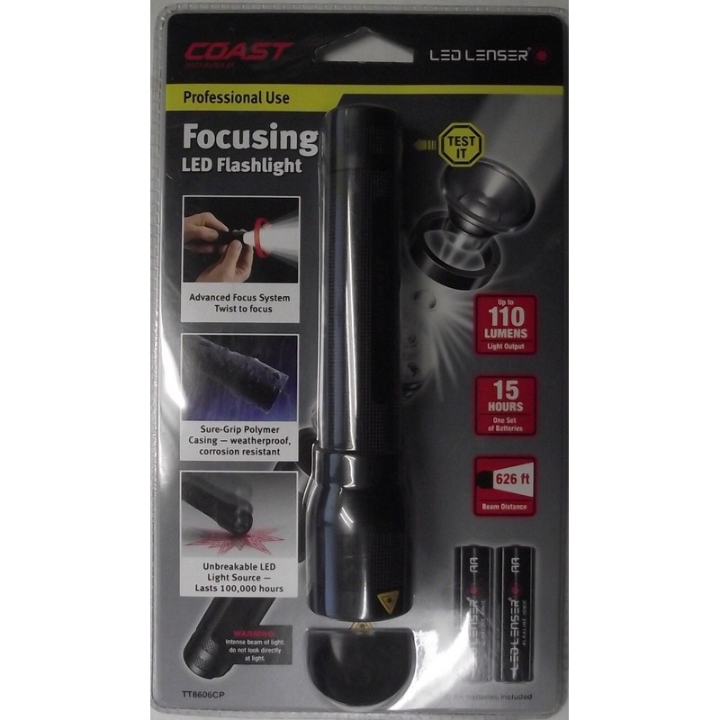 Coast TT8606CP 6.3" Focusing LED Flashlight 110 Lumens