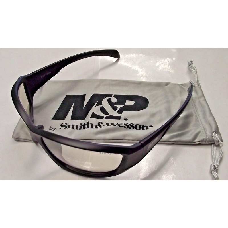 Smith & Wesson MP108-91D Shooting Glasses Black Full Frame With In & Out Lens