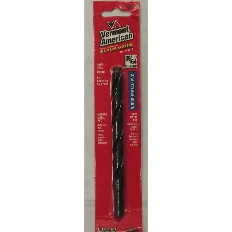 Vermont American 12278 29/64 Black Oxide Drill Bit USA