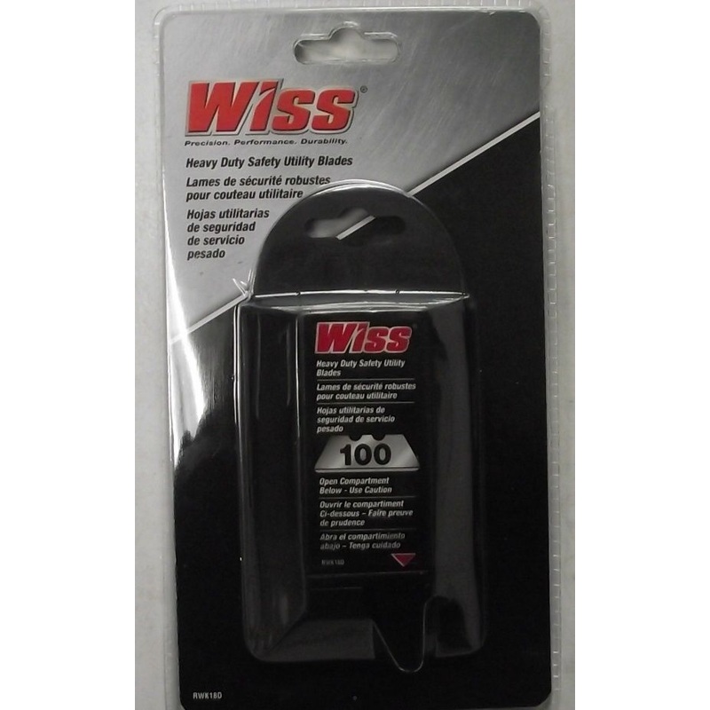 Wiss RWK18D Heavy Duty Safety Utility Knife Blades 100-Blades