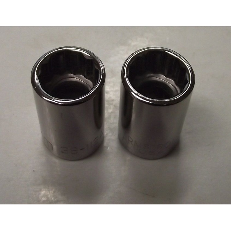 Armstrong 38-112A 3/8" Drive 12mm Socket 12pt. 2PCS USA