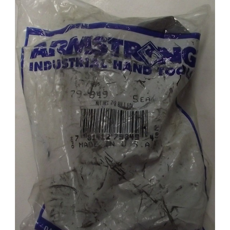 Armstrong 79-849 7/8" Bolt Diameter Hex Nut 5pcs. USA