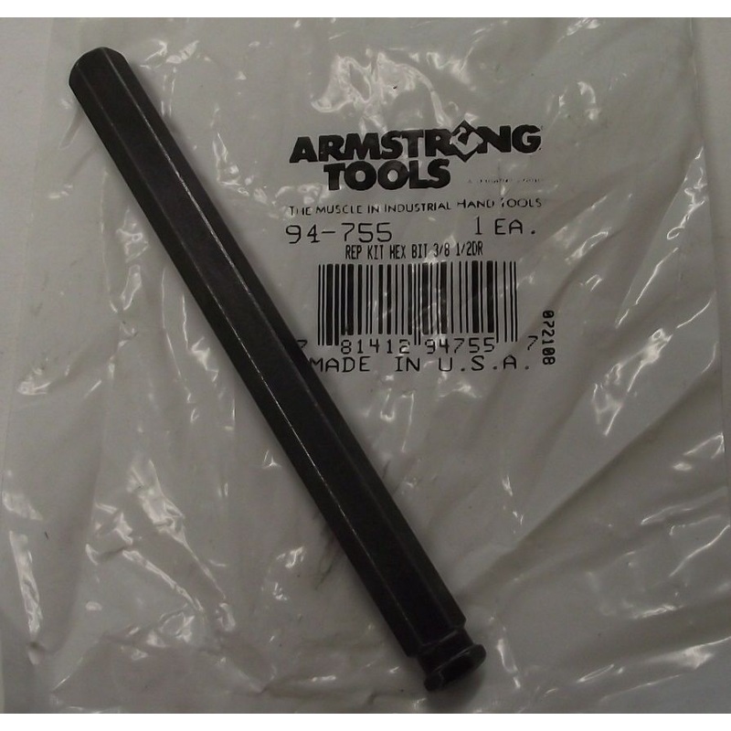Armstrong Tools 94-755 Rep Kit Hex Bit 3/8 1/2 Drive 10mm USA