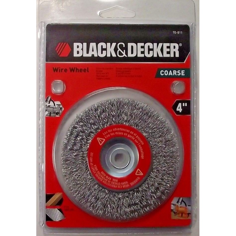 Black & Decker 70-611 4" Steel Wire Wheel Coarse For Bench Grinder