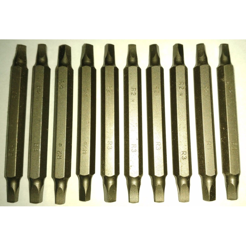 Bosch #2 & #3 Square 2-1/2" Power Screw Tips BOR2R3 10PCS