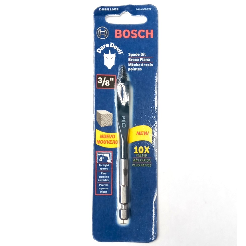 Bosch DSBS1003 3/8" x 4" Dare Devil Spade Stubby Drill Bit Carded