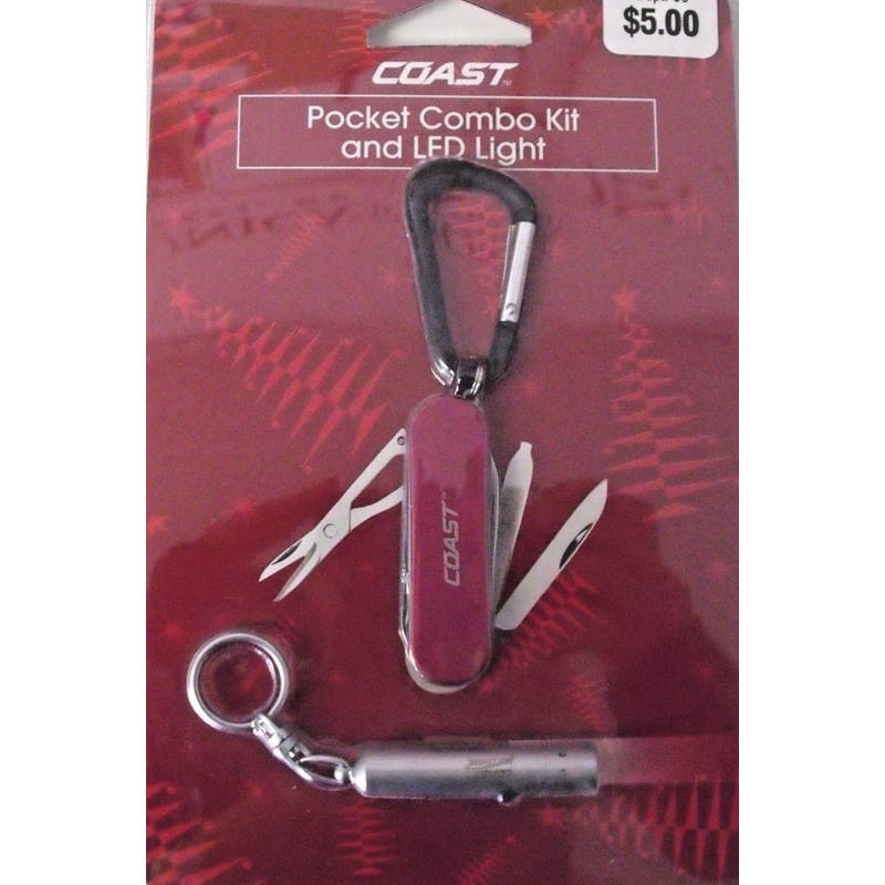 Coast C5115/2CP RED Pocket Combo Knife and LED Flashlight