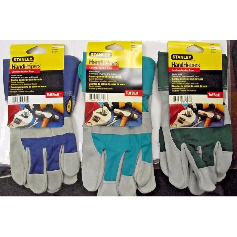 Stanley 5727 Ladies Cowhide Leather Palm Gloves, Assorted Colors, On Pair