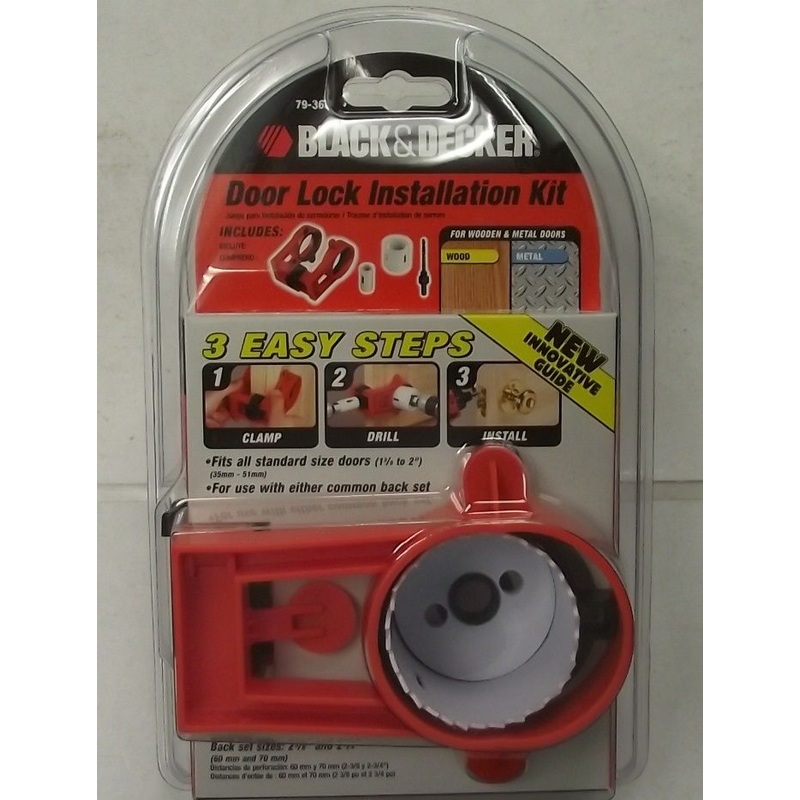 Black & Decker 79-368 Bi Metal Door Lock Installation Kit