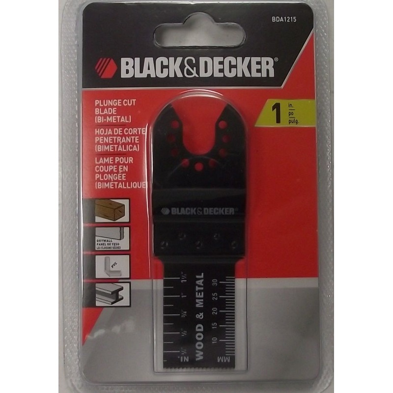 Black Decker BDA1215 Plunge Cut Blade Oscillating Tool Wood Drywall Metal PVC 1"