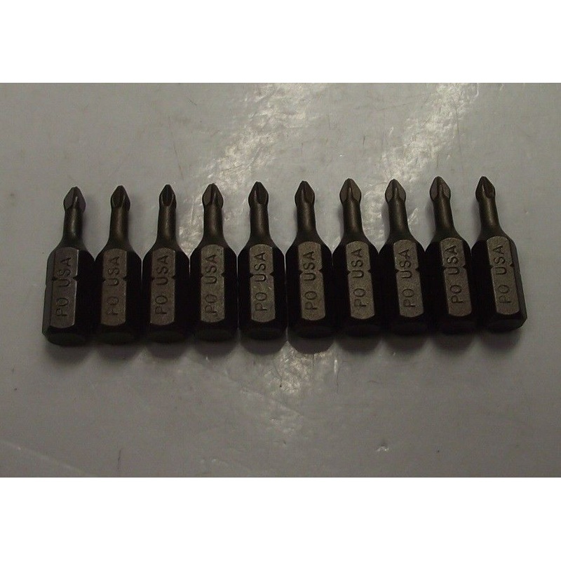 Bosch 45143 #0 Gold Power Insert Screw Tips 10pcs. 1609433663 USA