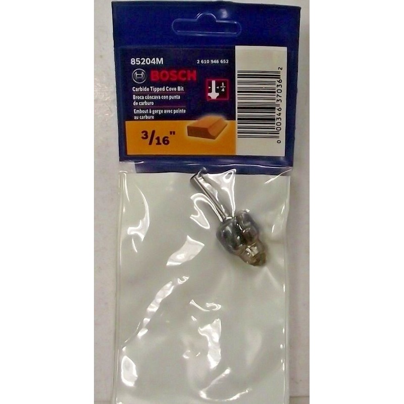 Bosch 85204M 3/16" Radius (1/4" Shank) Carbide Tipped Cove Bit