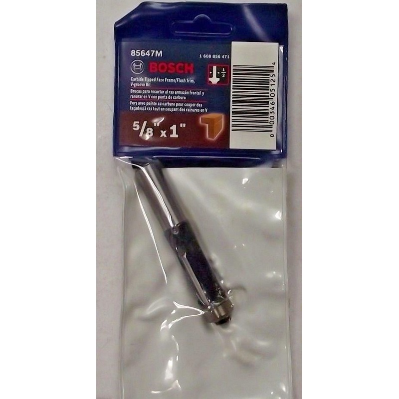 Bosch 85647M 5/8-Inch Diameter 1-Inch Cut Carbide Tipped Face Frame Flush Trim