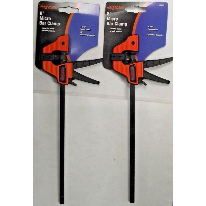 Jorgensen 33808 2pk 8" Micro Bar Clamp & Spreader