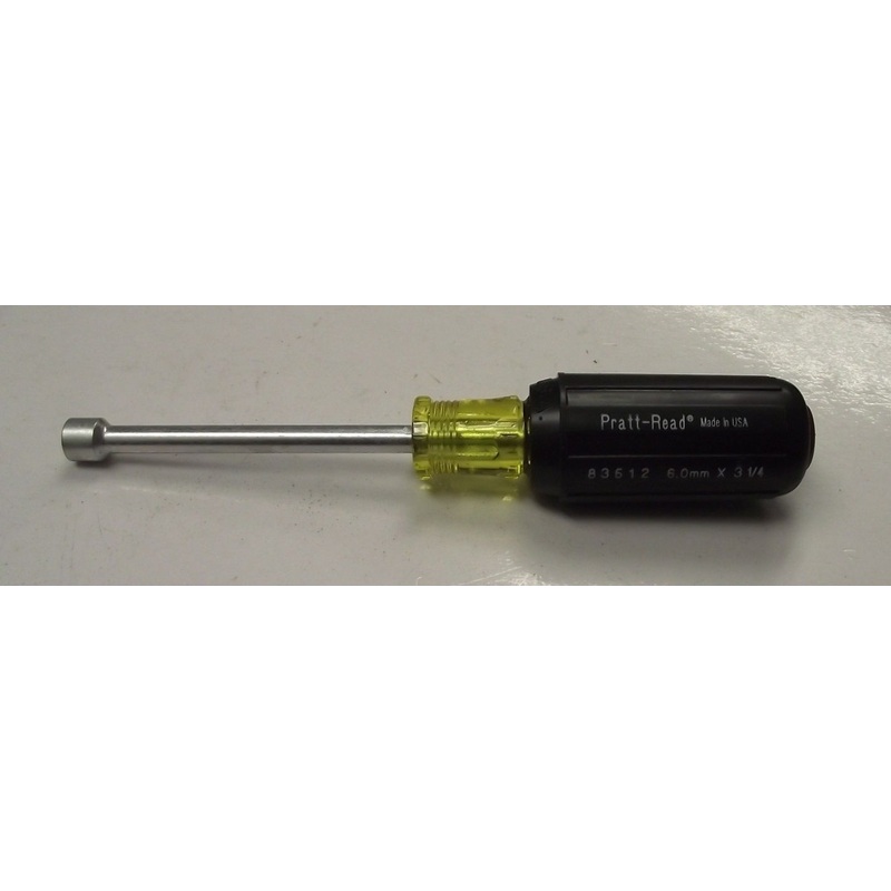 Pratt-Read 83512 6mm Rubber Cushion Grip Nutdriver USA