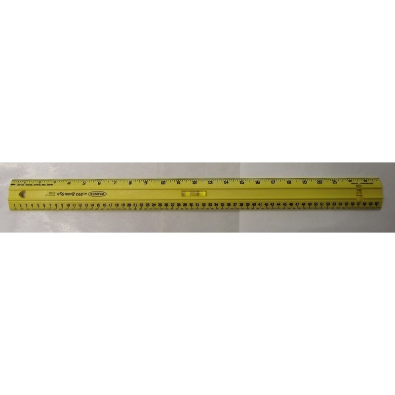 Warner 293 24" Bubble Rule Metric & Inch Ruler USA