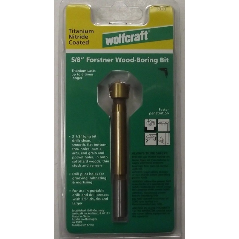 Wolfcraft 3333 5/8" Forstner Wood Boring Bit