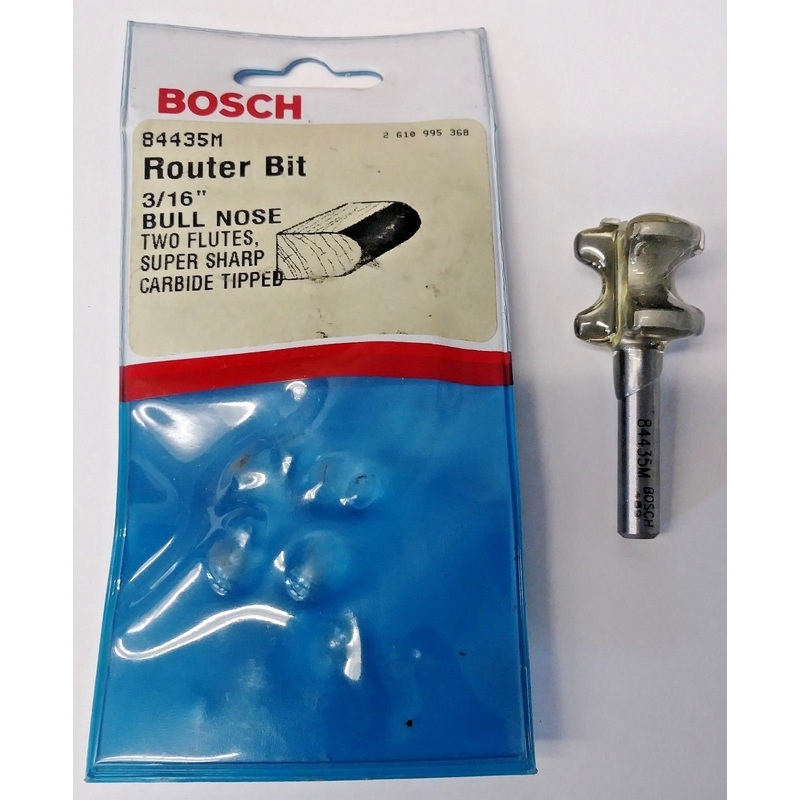 Bosch 84435M 3/16" Cut Bull Nose Router Bit 1/4" Shank USA