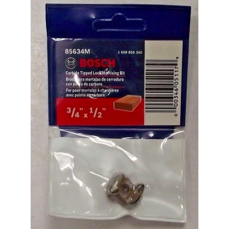 Bosch 85634M Lock Mortising Router Bit 3/4-Inch Diameter 9/16-Inch Cut 1/4-Inch