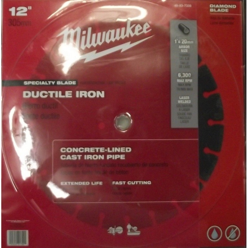 Milwaukee 49-93-7335 12" Ductile Iron Segmented Saw Blade